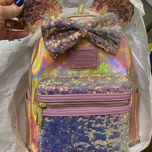 NEW Loungefly Disney World 50th EARidescent Mini Backpack
